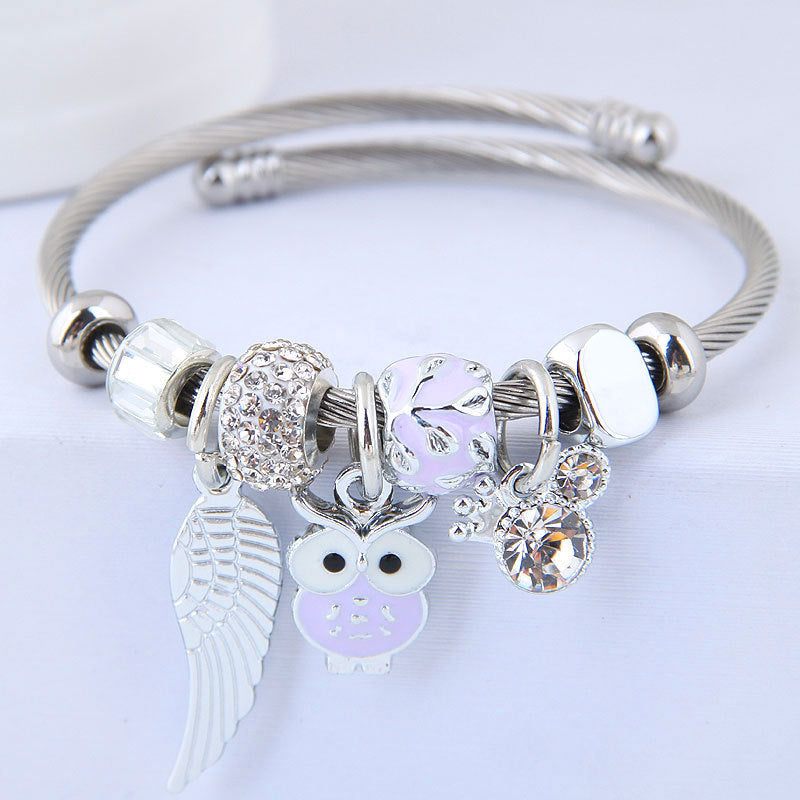 Beaded Stainless Steel Bracelet