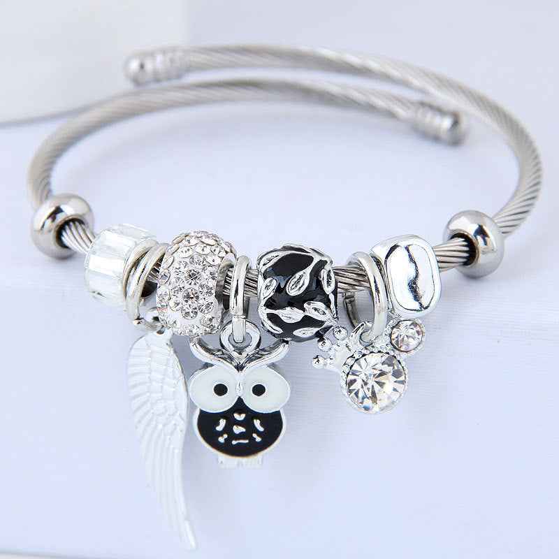Beaded Stainless Steel Bracelet