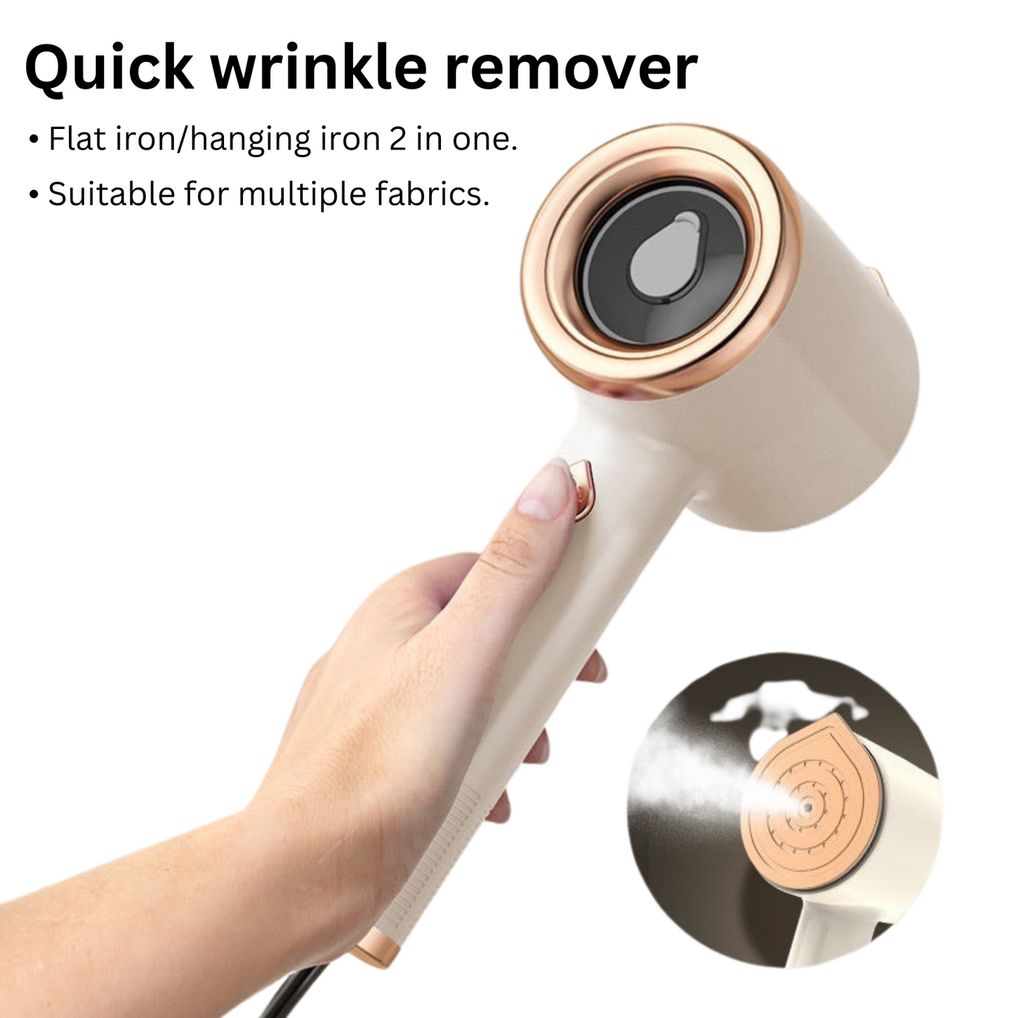 Quick Wrinkle Remover - Mini Portable Steam Iron