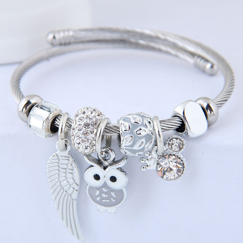 Beaded Stainless Steel Bracelet
