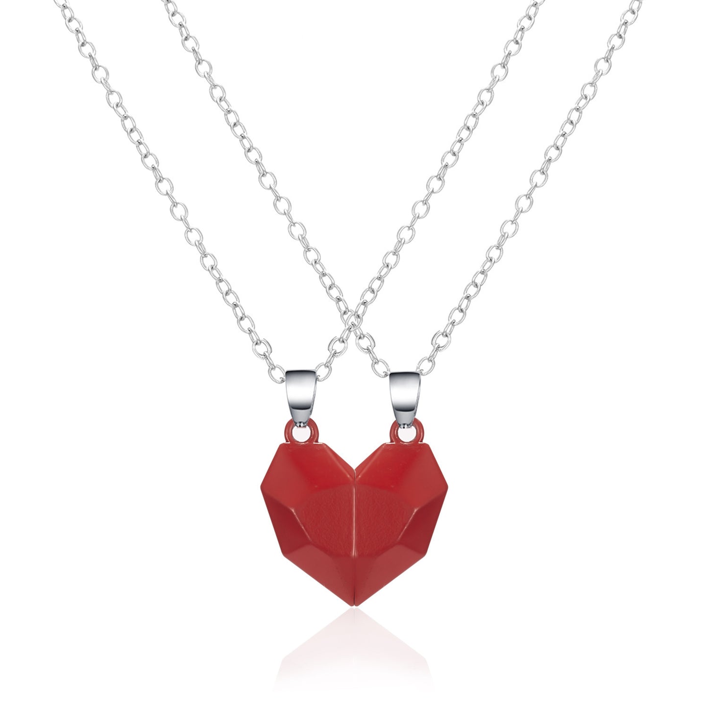 Magnetic Heart Pendant Necklace For Couple