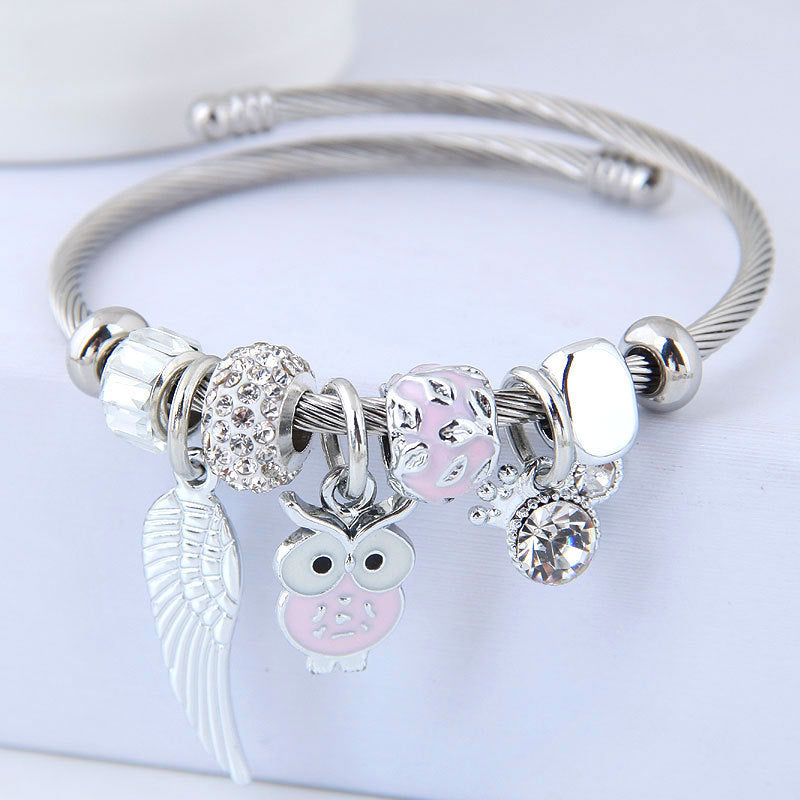 Beaded Stainless Steel Bracelet