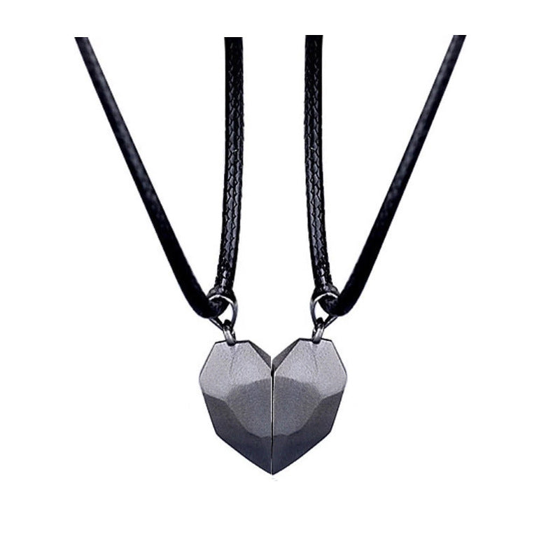 Magnetic Heart Pendant Necklace For Couple