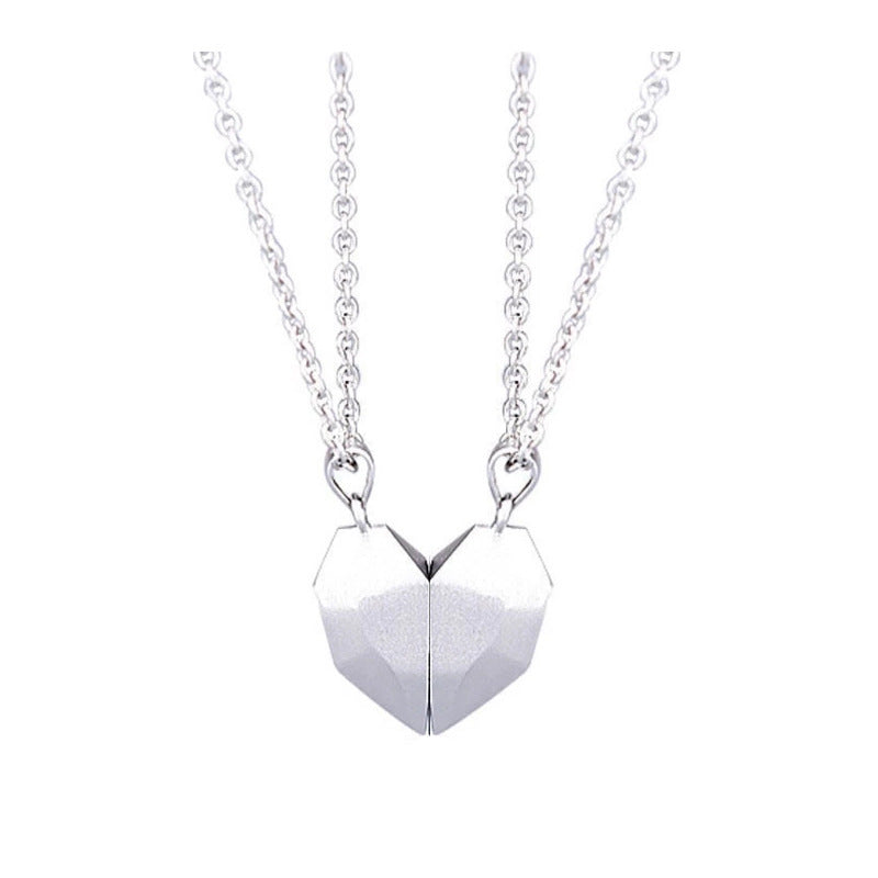 Magnetic Heart Pendant Necklace For Couple