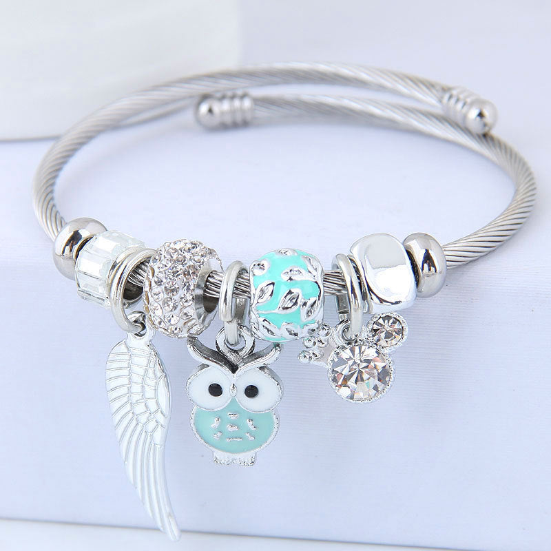 Beaded Stainless Steel Bracelet