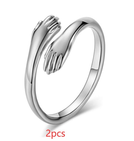 Hands Hug Ring