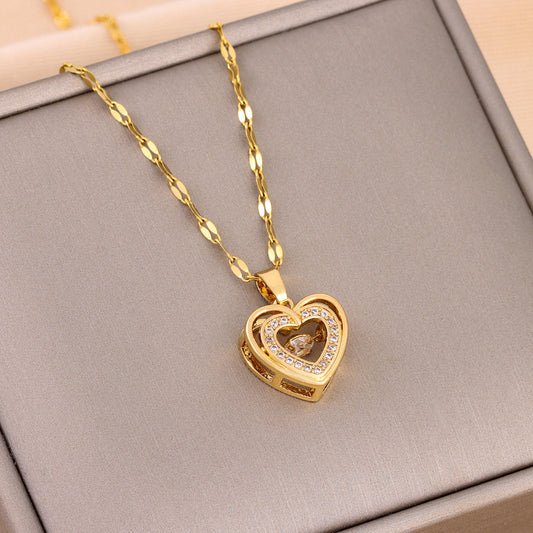 Double-layer Heart Necklace