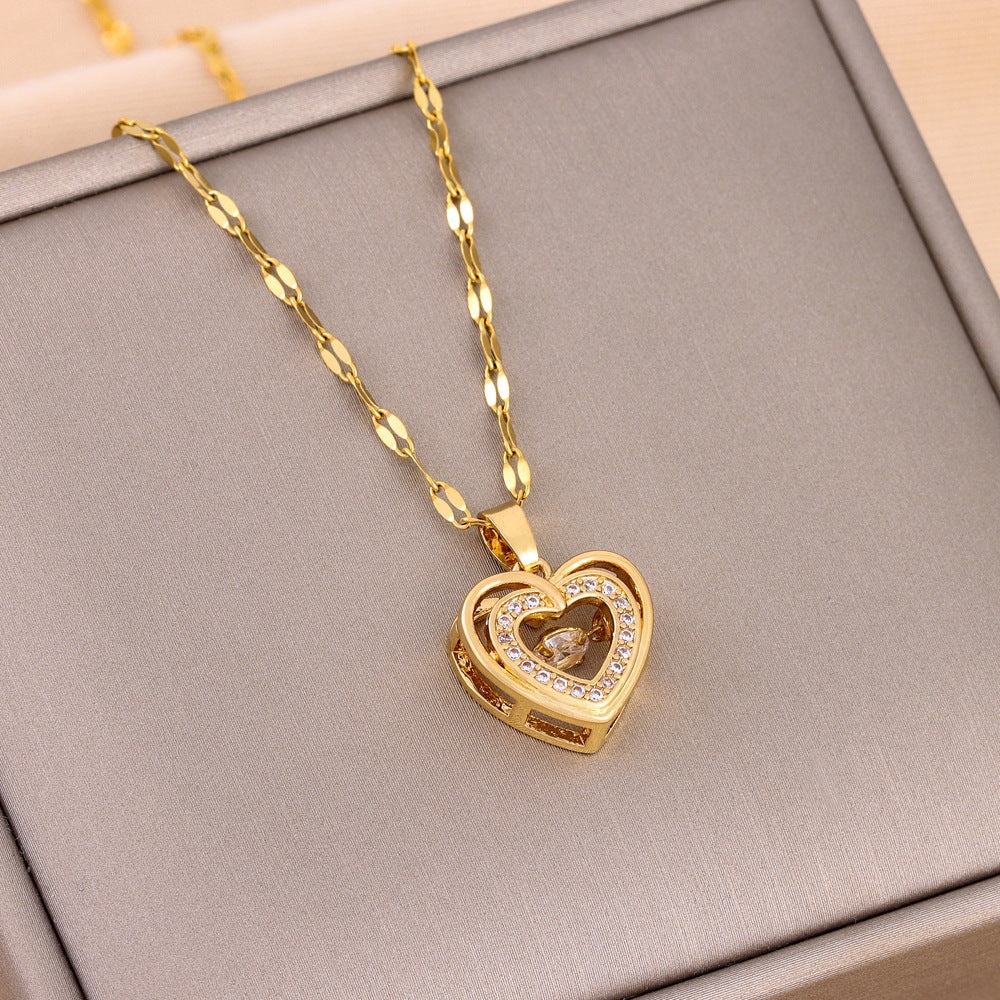 Double-layer Heart Necklace