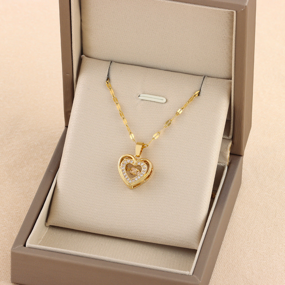 Double-layer Heart Necklace